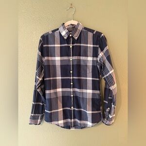 J Crew Summer Plaid shirt Blue
